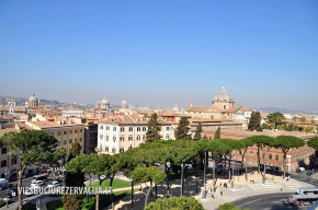 Romos miesto panorama nuo monumento victor emmanuel