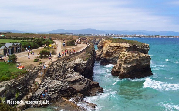 Playa de las Catedrales (Katedrų) paplūdimys, Ribadeo, Ispanija