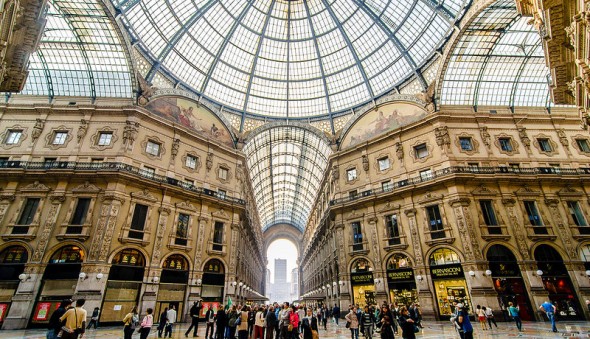 Galleria Vittorio Emanuele II parduotuvių pasažas Milane