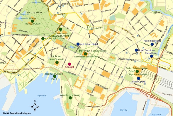 Turistinis Oslo žemėlapis